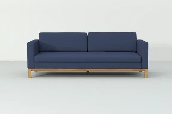 2-Sitzer Sofa 2-Sitzer Sofa mit Stoff und Füßen aus Holz
