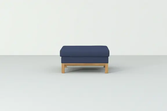 Polsterhocker Delgano Polsterhocker Delgano mit Stoffbezug und Holzfüßen